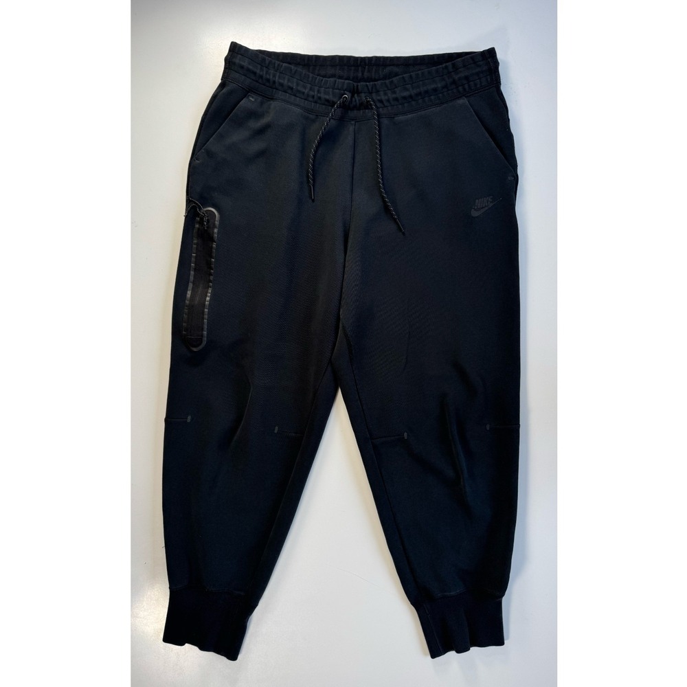 NIKE Sportswear Tech‎ Fleece Womens Large Pants Jogger Black CW4292-010
